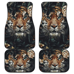 Tiger Flower Car Floor Mats Amazing Gift Ideas 174510 - YourCarButBetter