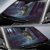 Tiger Predator Forest Surreal Fantasy 4K 8K Car Sun Shade 172609 - YourCarButBetter