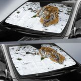 Tiger Snow Winter 4K Car Sun Shade 172609 - YourCarButBetter