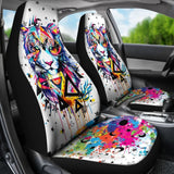 Tiger Watercolor Painting Car Seat Covers 174510 - YourCarButBetter