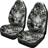 Tiger White Animal Car Seat Covers 174510 - YourCarButBetter