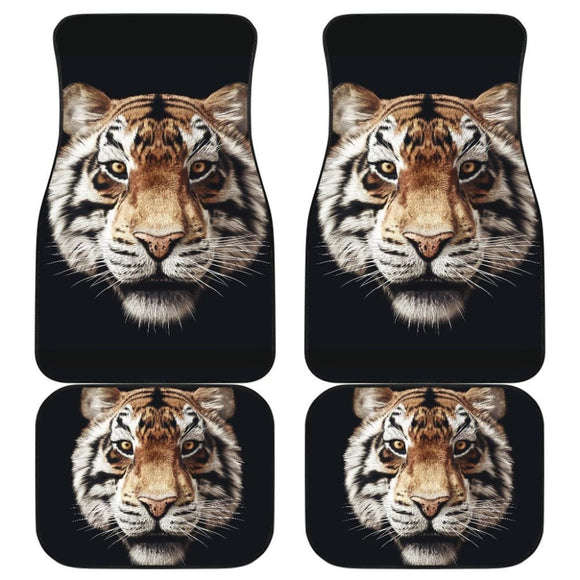 Tiger Wild Animal Hungry Face Car Floor Mats 174510 - YourCarButBetter