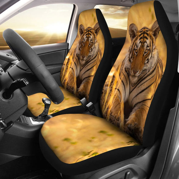 Tiger With Dangerous Silence Car Seat Covers 212503 - YourCarButBetter