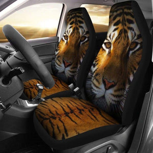 Tiger With Yellow Eyes Tiger Car Seat Covers 113308 - YourCarButBetter