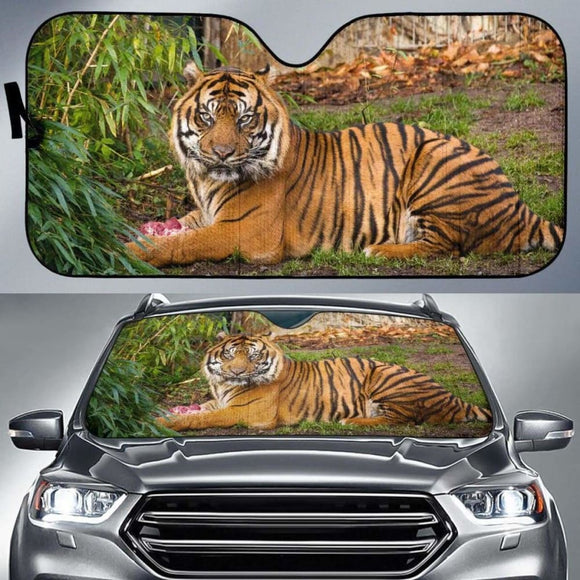 Tiger Zoo 4K Car Sun Shade 172609 - YourCarButBetter