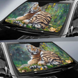 Tigress Cub Young Autumn 4K 5K Car Sun Shade 172609 - YourCarButBetter