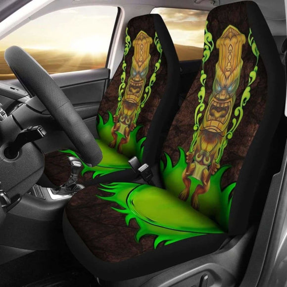 Tiki Green Smoke Car Seat Covers Amazing 105905 - YourCarButBetter