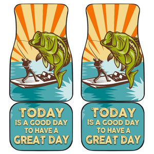 Today Is A Good Day To Have A Great Day Retro Fishing Car Floor Mats 182417 - YourCarButBetter