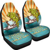 Today Is A Good Day To Have A Great Day Retro Fishing Car Seat Covers 182417 - YourCarButBetter
