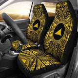 Tokelau Car Seat Cover - Tokelau Coat Of Arms Polynesian Gold Black 105905 - YourCarButBetter