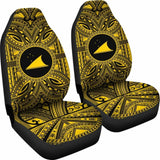 Tokelau Car Seat Cover - Tokelau Coat Of Arms Polynesian Gold Black 105905 - YourCarButBetter