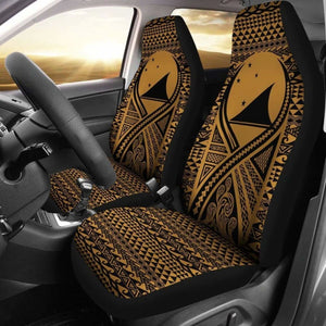 Tokelau Car Seat Cover - Tokelau Flag Polynesian Tattoo Gold - 9 174914 - YourCarButBetter