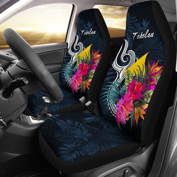Tokelau Car Seat Covers Polynesian Tropical Flower 105905 - YourCarButBetter