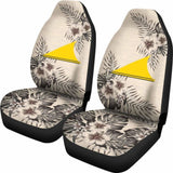 Tokelau Car Seat Covers The Beige Hibiscus (Set Of Two) 7 232125 - YourCarButBetter