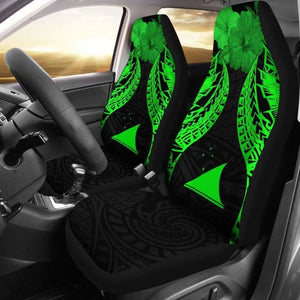 Tokelau Polynesian Car Seat Covers Pride Seal And Hibiscus Green - 232125 - YourCarButBetter