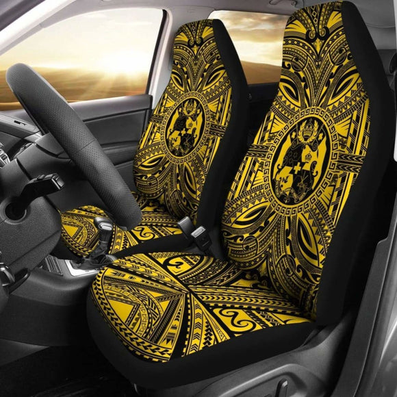 Tonga Car Seat Cover - Tonga Coat Of Arms Polynesian Gold Black 10 181703 - YourCarButBetter