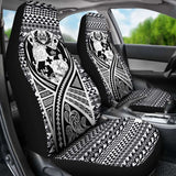 Tonga Car Seat Cover - Tonga Coat Of Arms Polynesian Tattoo Black - 105905 - YourCarButBetter