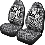 Tonga Car Seat Cover - Tonga Coat Of Arms Polynesian Tattoo Black - 105905 - YourCarButBetter