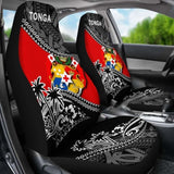 Tonga Car Seat Covers - Tonga Coat Of Arms Fall In The Wave - 9 1 181703 - YourCarButBetter