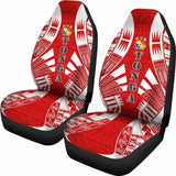 Tonga Car Seat Covers - Tonga Coat Of Arms Polynesian Tattoo Flag - 09 181703 - YourCarButBetter