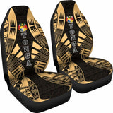 Tonga Car Seat Covers - Tonga Coat Of Arms Polynesian Tattoo Gold - 09 181703 - YourCarButBetter