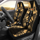 Tonga Car Seat Covers - Tonga Coat Of Arms Polynesian Tattoo Gold - 09 181703 - YourCarButBetter