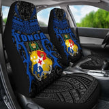 Tonga Car Seat Covers - Kingdom Of Tonga Set Of 2 (Black Blue) 181703 - YourCarButBetter