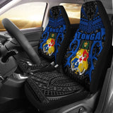Tonga Car Seat Covers - Kingdom Of Tonga Set Of 2 (Black Blue) 181703 - YourCarButBetter
