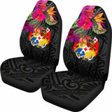 Tonga Car Seat Covers - Polynesian Hibiscus Pattern - 232125 - YourCarButBetter