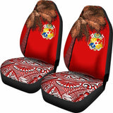 Tonga Car Seat Covers - Polynesian Palm Tree Flag - 39 181703 - YourCarButBetter