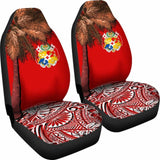 Tonga Car Seat Covers - Polynesian Palm Tree Flag - 39 181703 - YourCarButBetter