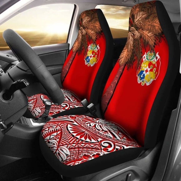 Tonga Car Seat Covers - Polynesian Palm Tree Flag - 39 181703 - YourCarButBetter