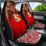 Tonga Car Seat Covers - Polynesian Palm Tree Flag - 39 181703 - YourCarButBetter