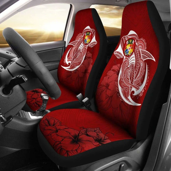 Tonga Car Seat Covers Shark Coat Of Arms 4 102802 - YourCarButBetter