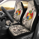 Tonga Car Seat Covers The Beige Hibiscus (Set Of Two) 7 232125 - YourCarButBetter