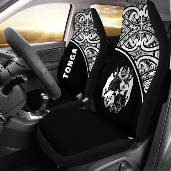 Tonga Polynesian Car Seat Covers - Black Curve - 11 181703 - YourCarButBetter