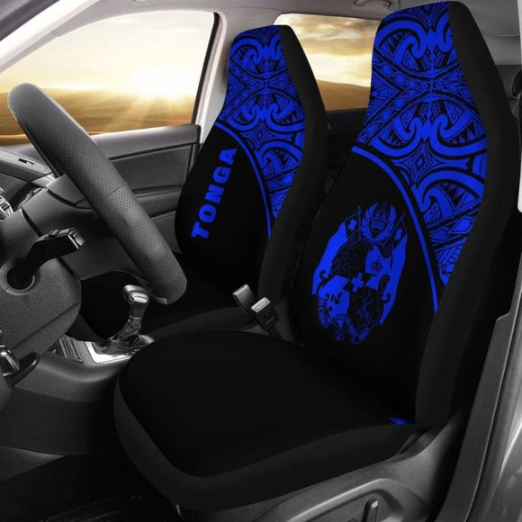 Tonga Polynesian Car Seat Covers - Blue Curve - 11 181703 - YourCarButBetter