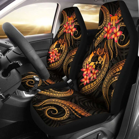Tonga Polynesian Car Seat Covers - Gold Plumeria - 11 181703 - YourCarButBetter