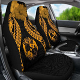 Tonga Polynesian Car Seat Covers Pride Seal And Hibiscus Gold - 232125 - YourCarButBetter