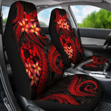 Tonga Polynesian Car Seat Covers - Red Plumeria - 11 181703 - YourCarButBetter