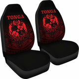 Tonga Polynesian Car Seat Covers Red Tribal Pattern 12 181703 - YourCarButBetter