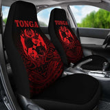 Tonga Polynesian Car Seat Covers Red Tribal Pattern 12 181703 - YourCarButBetter