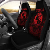 Tonga Polynesian Car Seat Covers Red Tribal Pattern 12 181703 - YourCarButBetter