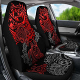 Tonga Polynesian Car Seat Covers - Red Turtle Flowing - Amazing 091114 - YourCarButBetter