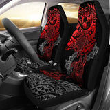 Tonga Polynesian Car Seat Covers - Red Turtle Flowing - Amazing 091114 - YourCarButBetter