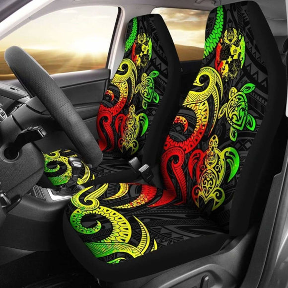 Tonga Polynesian Car Seat Covers - Reggae Tentacle Turtle - 091114 - YourCarButBetter
