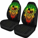 Tonga Polynesian Car Seat Covers - Tattoo Pattern With Seal Reggae - 12 181703 - YourCarButBetter