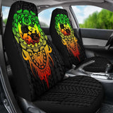 Tonga Polynesian Car Seat Covers - Tattoo Pattern With Seal Reggae - 12 181703 - YourCarButBetter