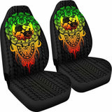 Tonga Polynesian Car Seat Covers - Tattoo Pattern With Seal Reggae - 12 181703 - YourCarButBetter