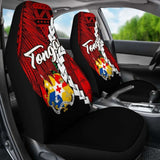 Tonga Polynesian Car Seat Covers - Tribal Wave Tattoo Flag Color - 181703 - YourCarButBetter